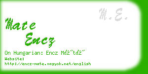 mate encz business card